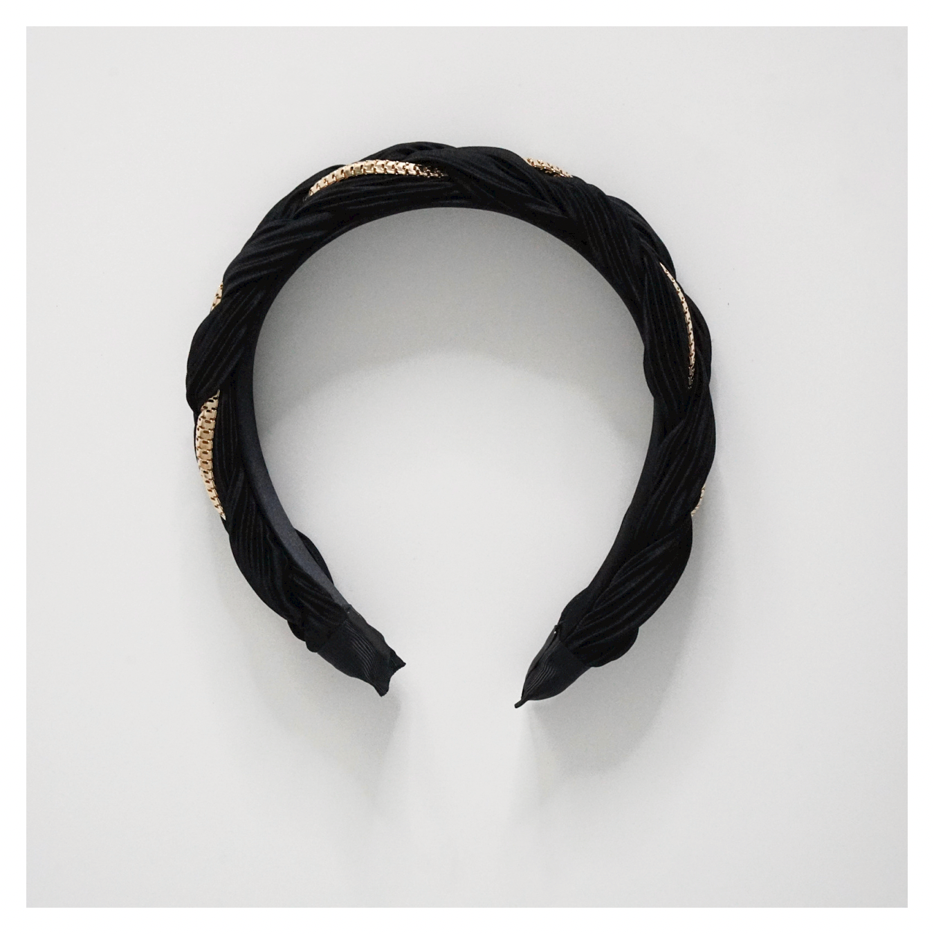 Braid & Zipper Wide Edge Head Band