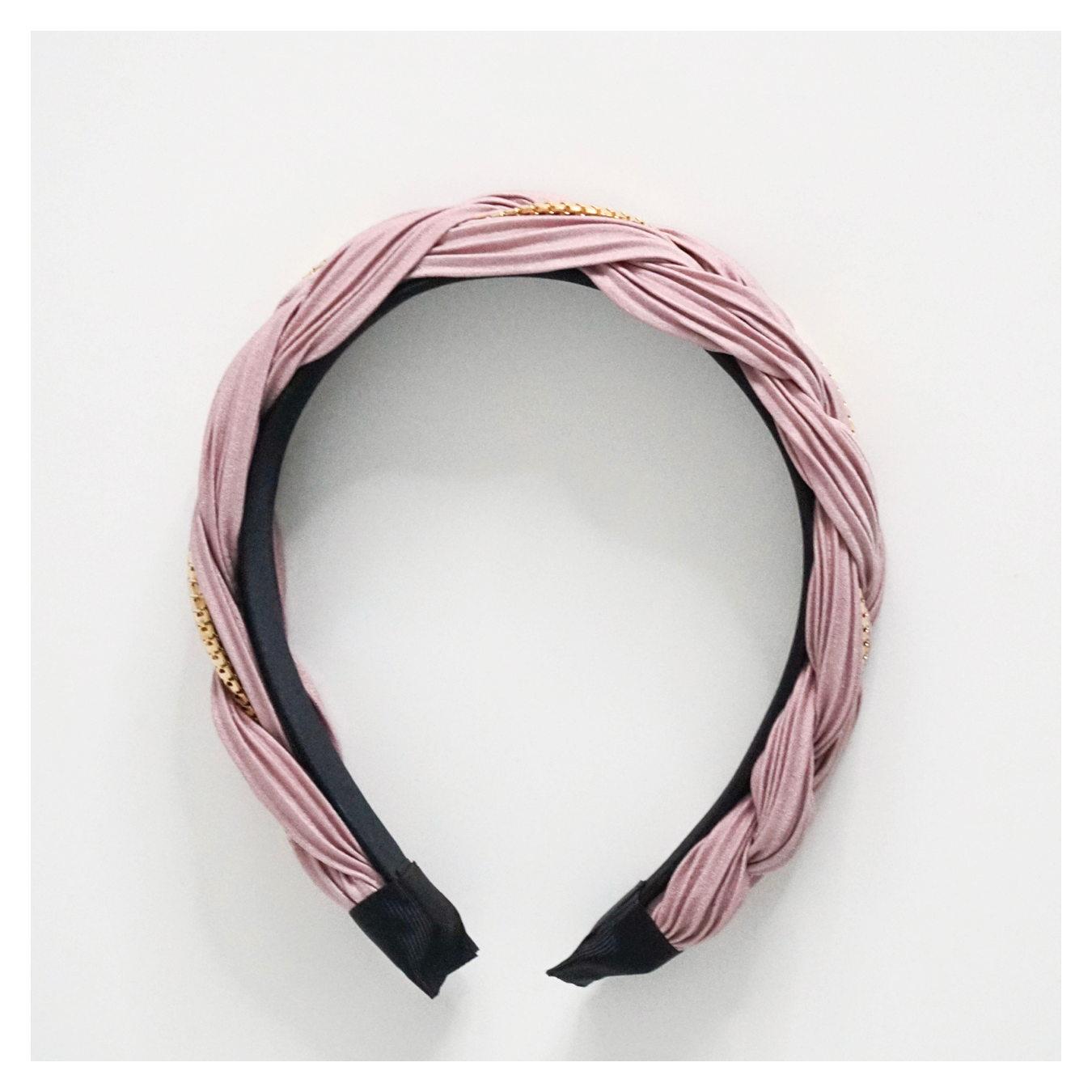 Braid & Zipper Wide Edge Head Band