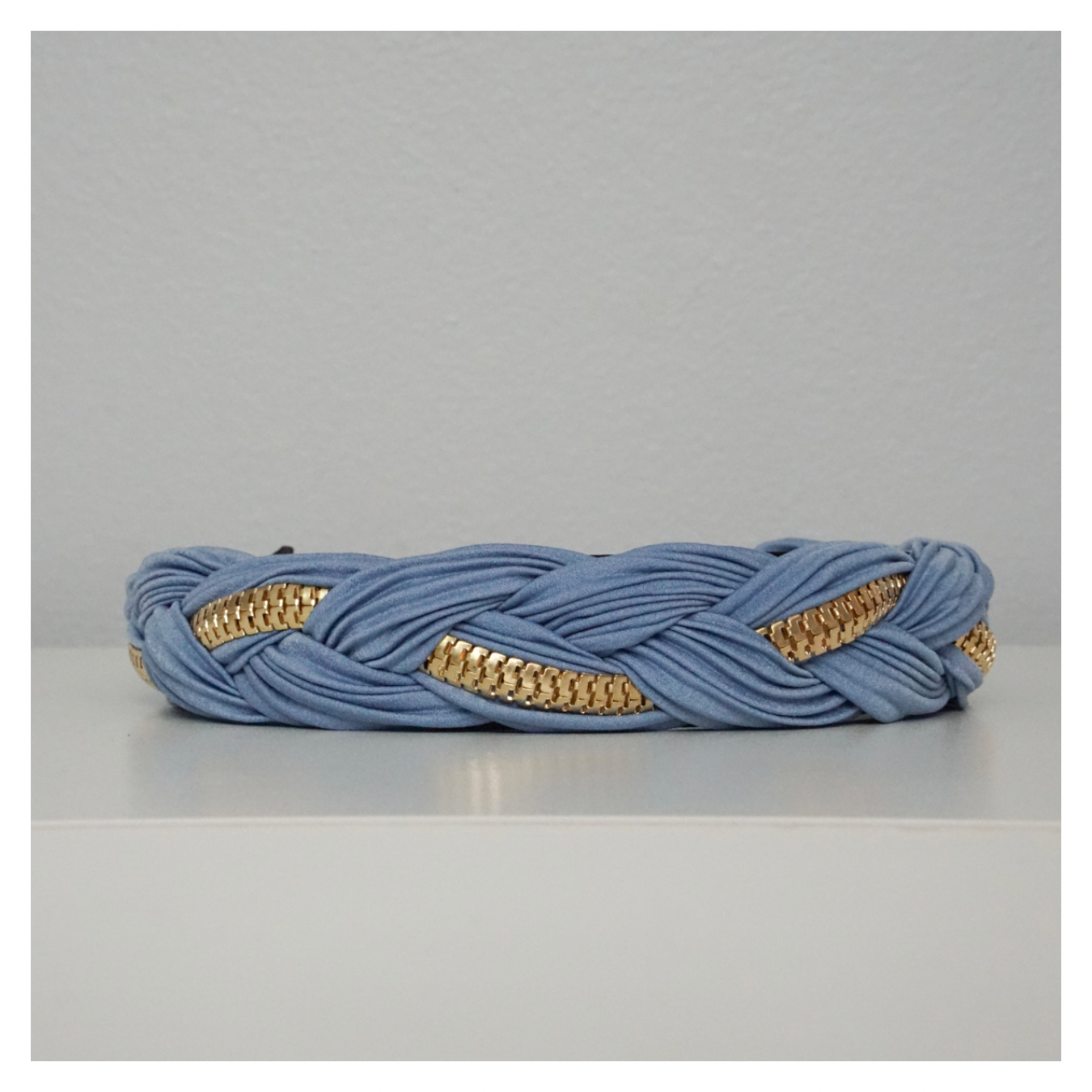 Braid & Zipper Wide Edge Head Band