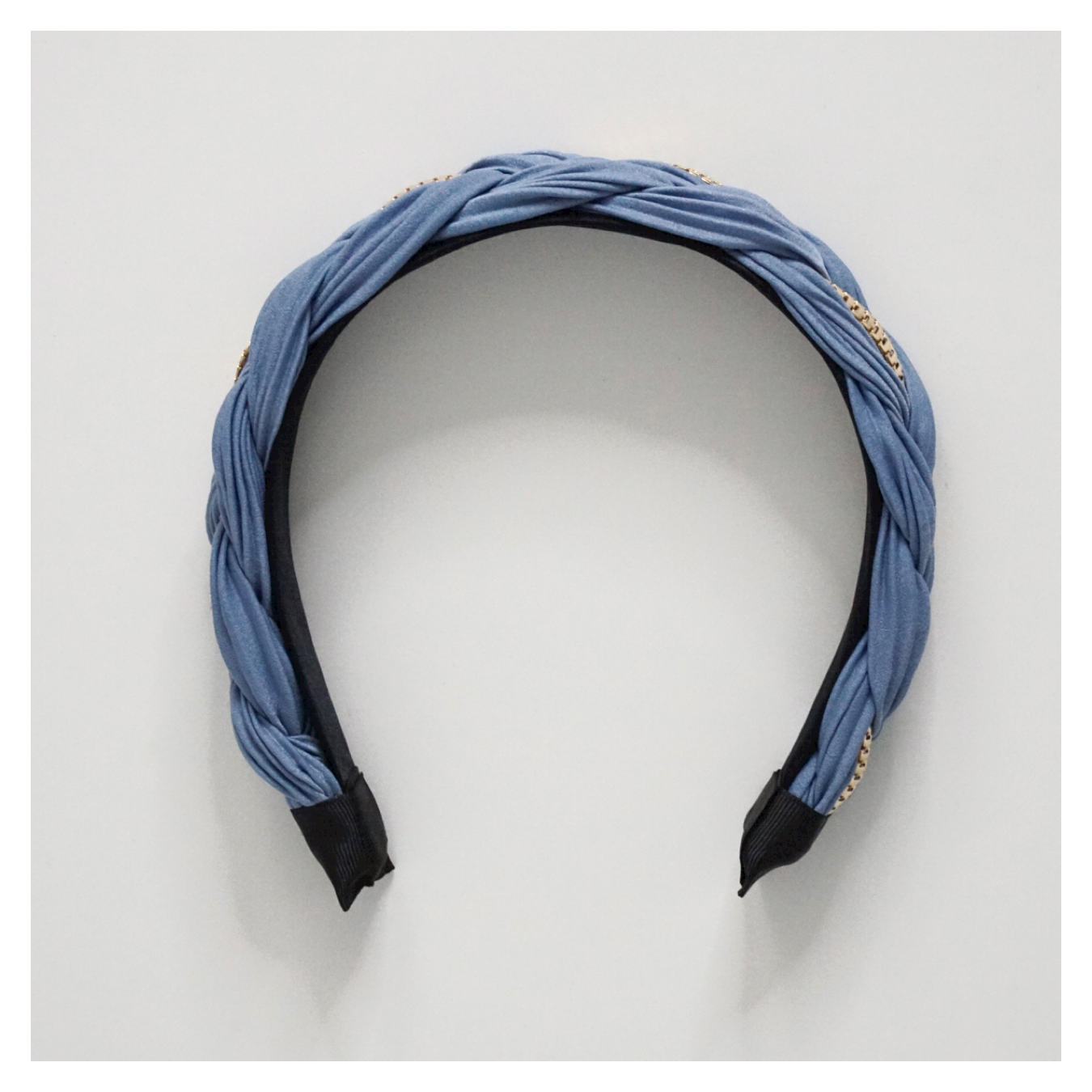 Braid & Zipper Wide Edge Head Band