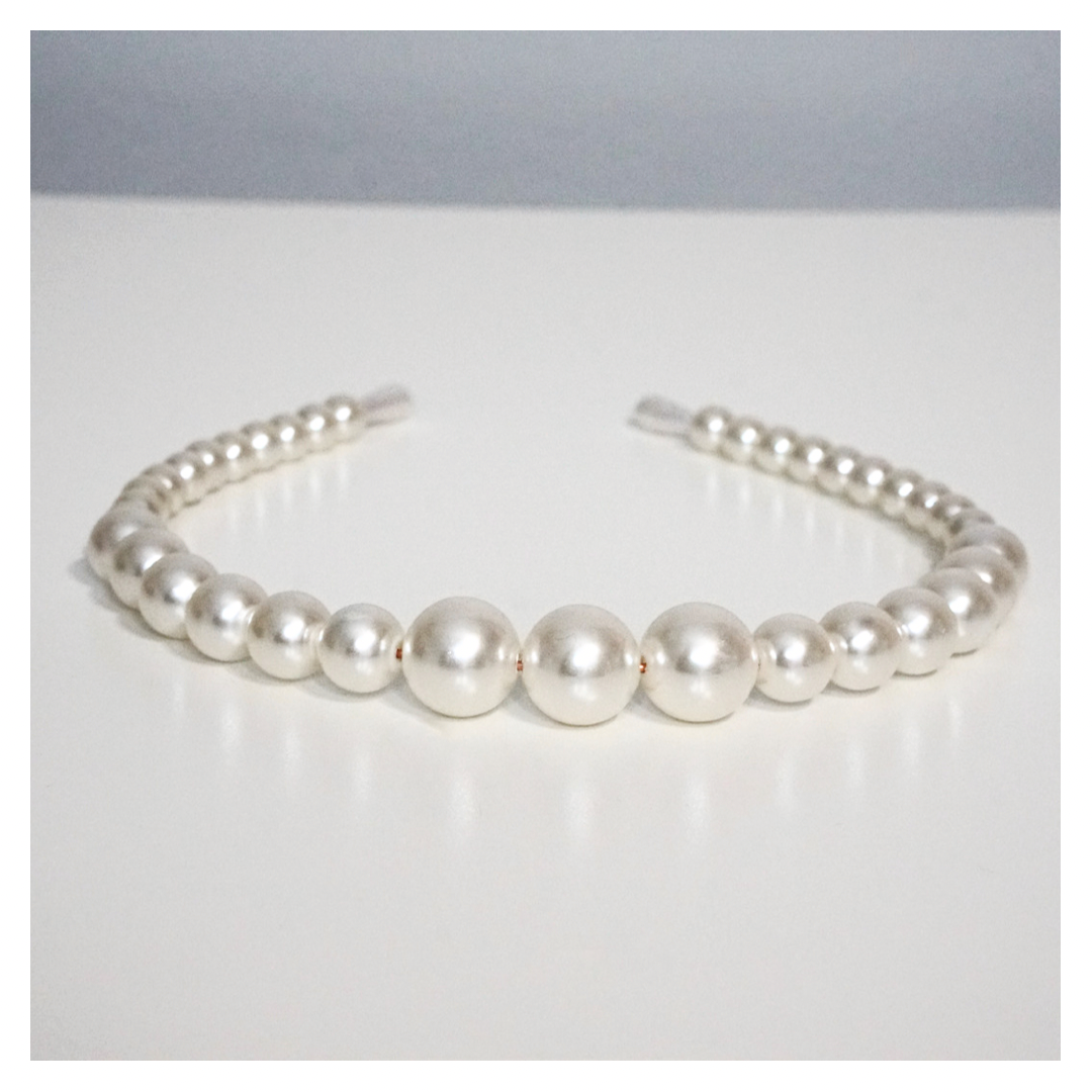 Cultured Pearl Single Halo Headband