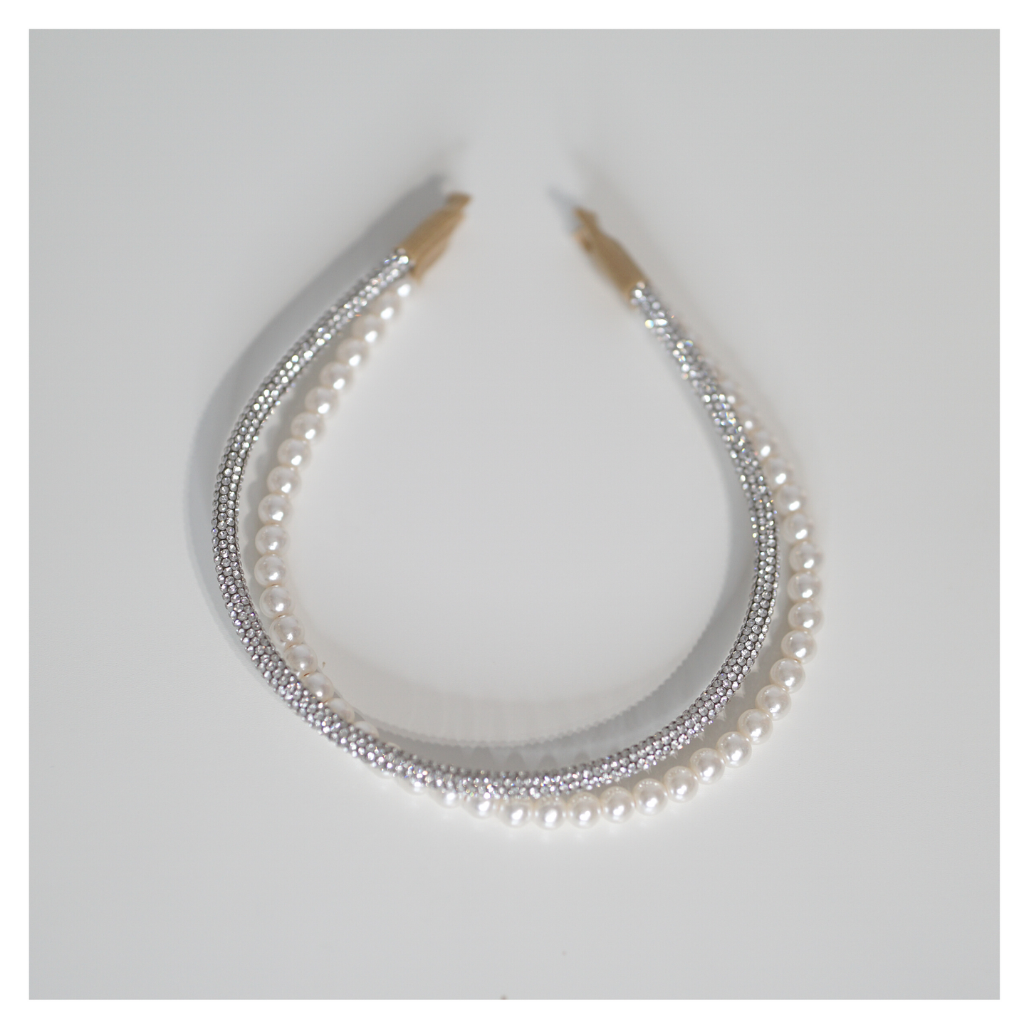 Rhinestone & Pearl Double Halo Headband