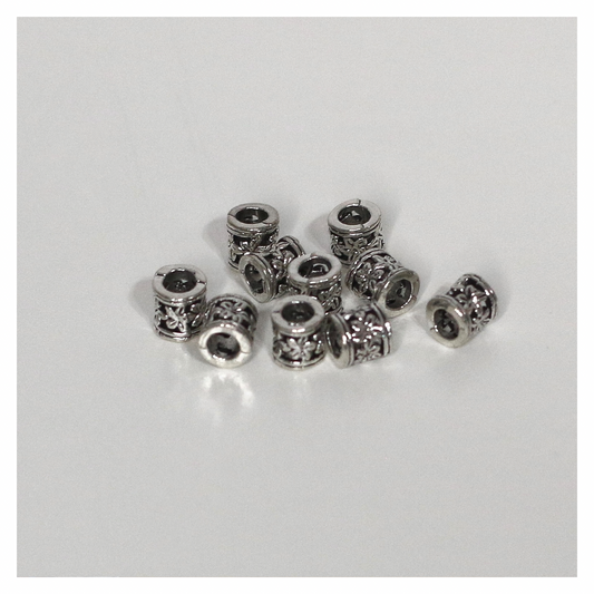 3.5mm Antique Cut-out Loc Tubes - 10 Pieces