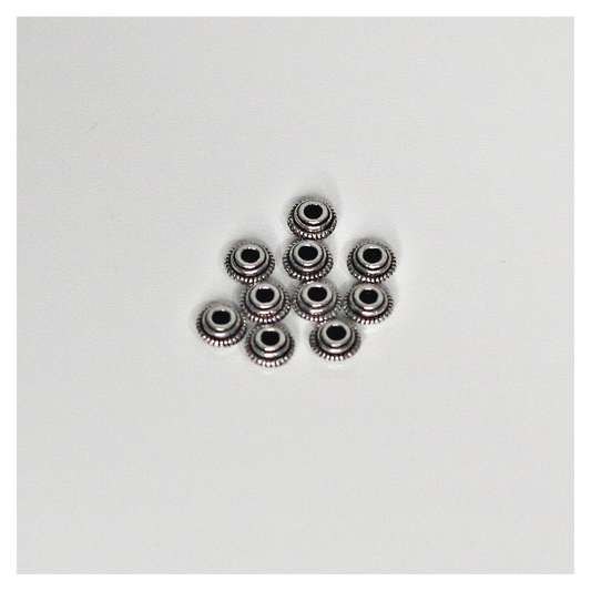 1.5 mm Antique Tibetan Saucers - 10 Pieces