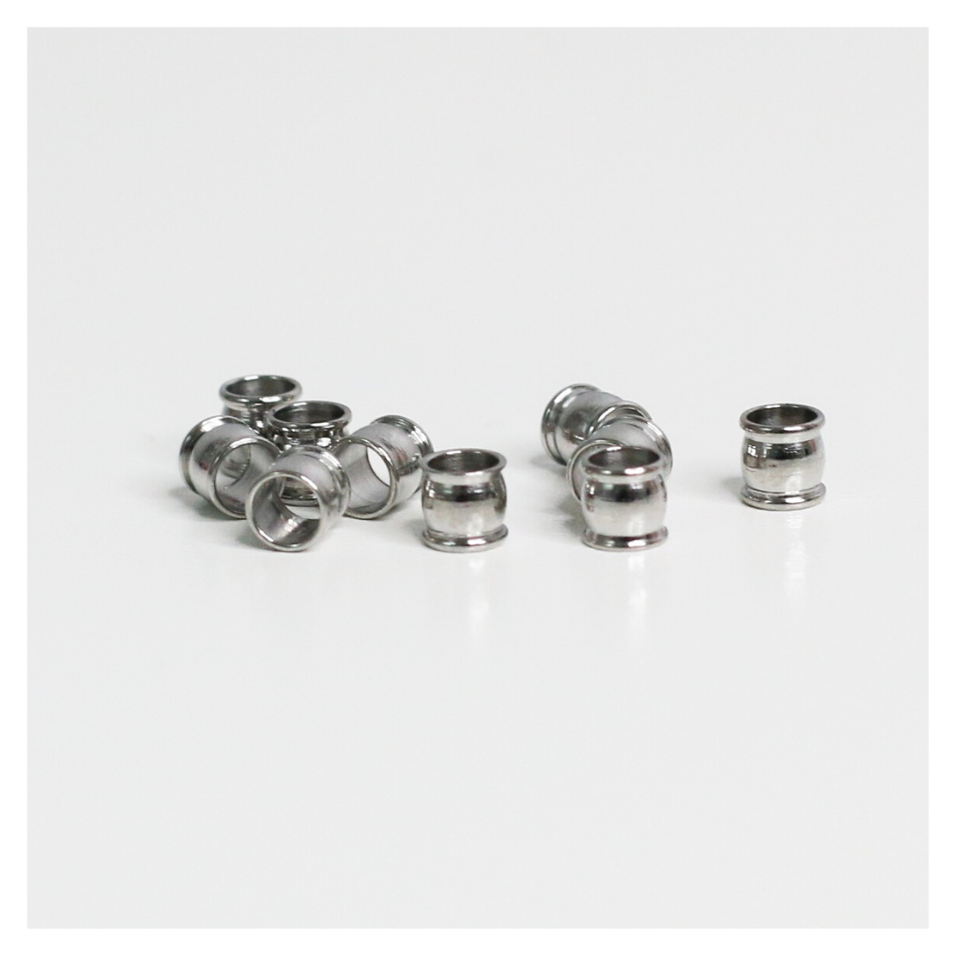 3mm Stainless Steel Barrel Loc Tubes - 10 Pieces