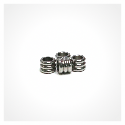 3mm Stainless Steel Triple Stack Loc Tubes - 10 Pieces