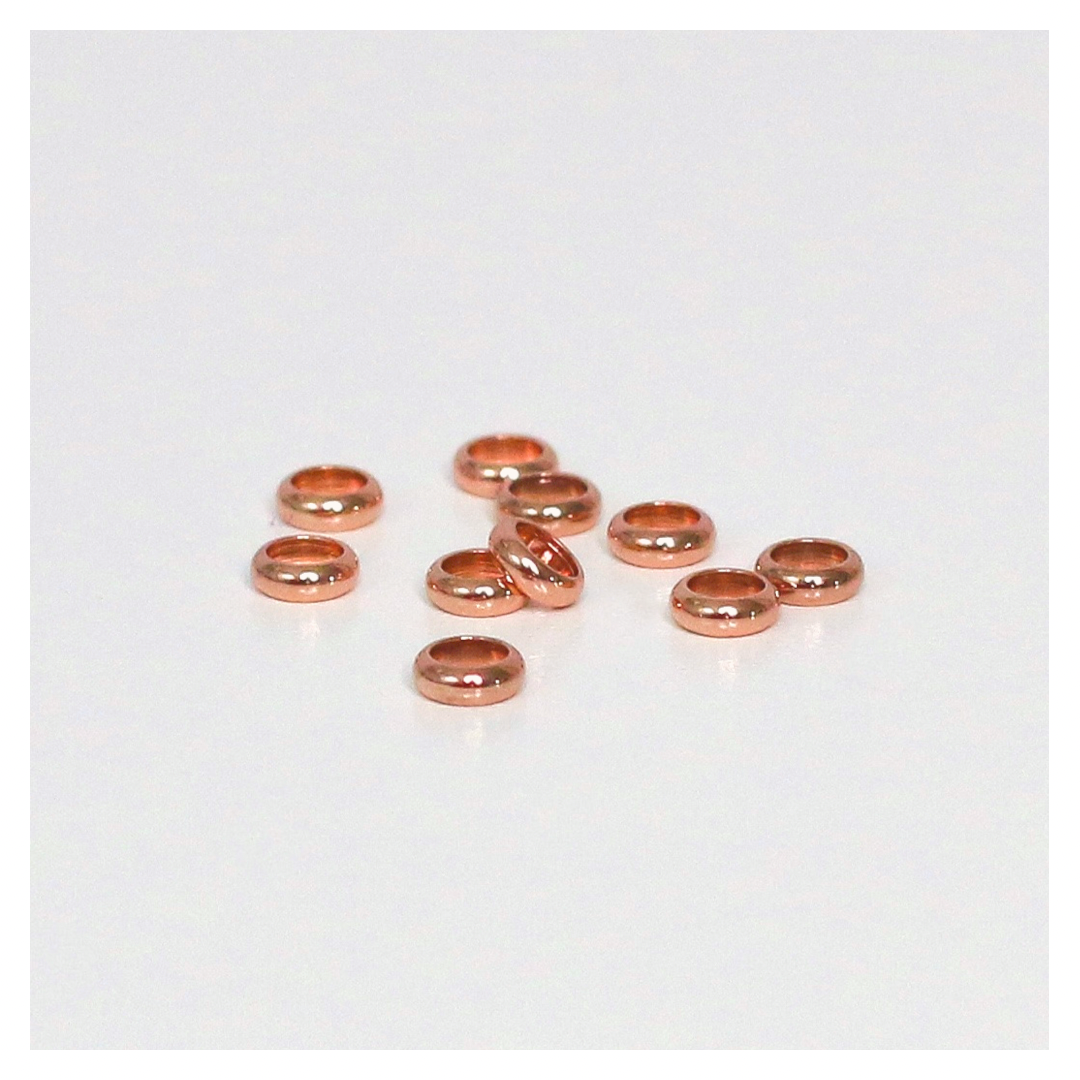 3mm Stainless Steel Rose Gold Loc Rings - 10 Pieces