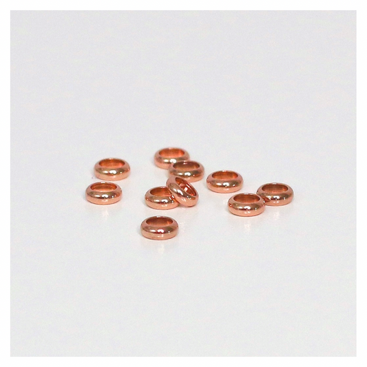 3mm Stainless Steel Rose Gold Loc Rings - 10 Pieces