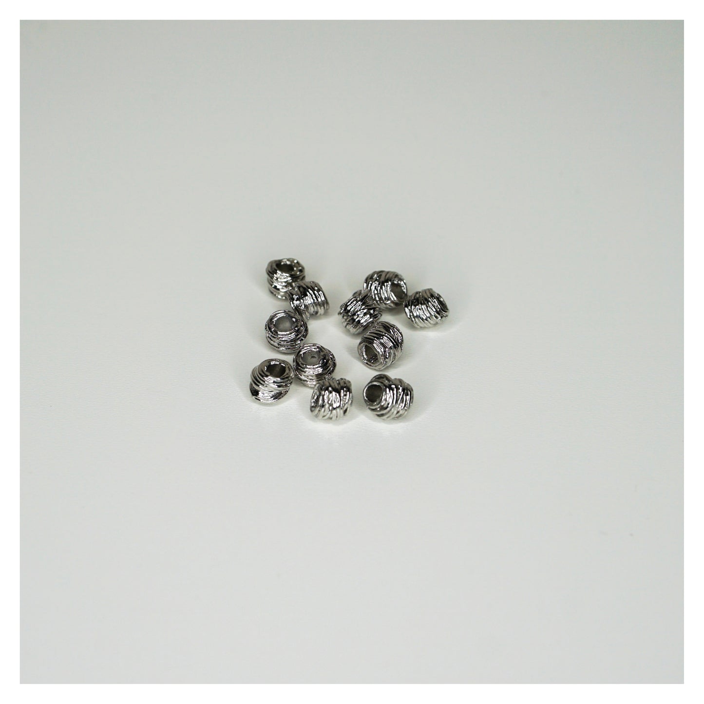2.5mm Brass WireRound Loc Beads - 10 Pieces
