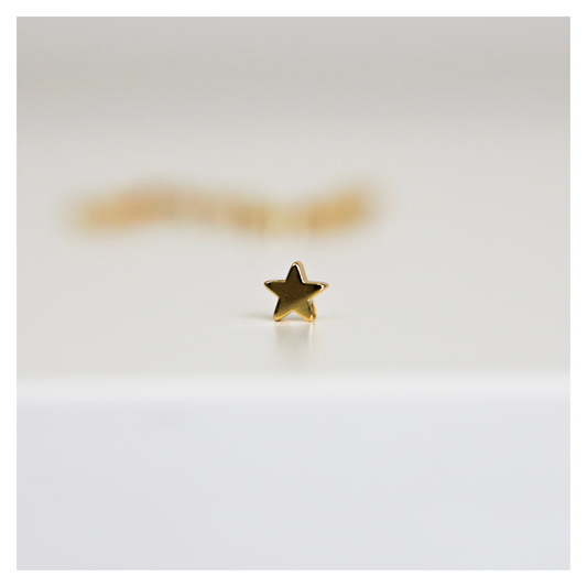 1.5mm Brass Star Loc Beads - 10 Pieces