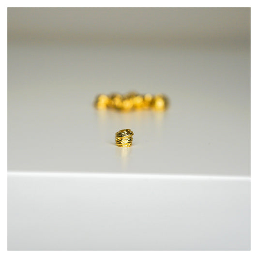 2.5mm Brass WireRound Loc Beads - 10 Pieces
