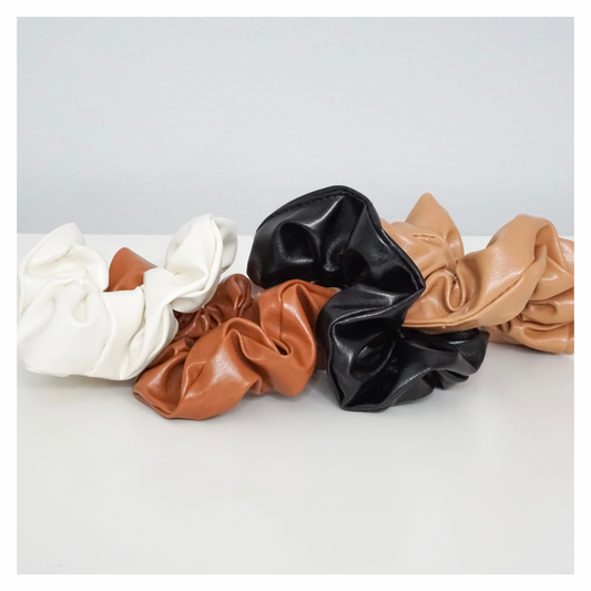 Leather Scrunchie