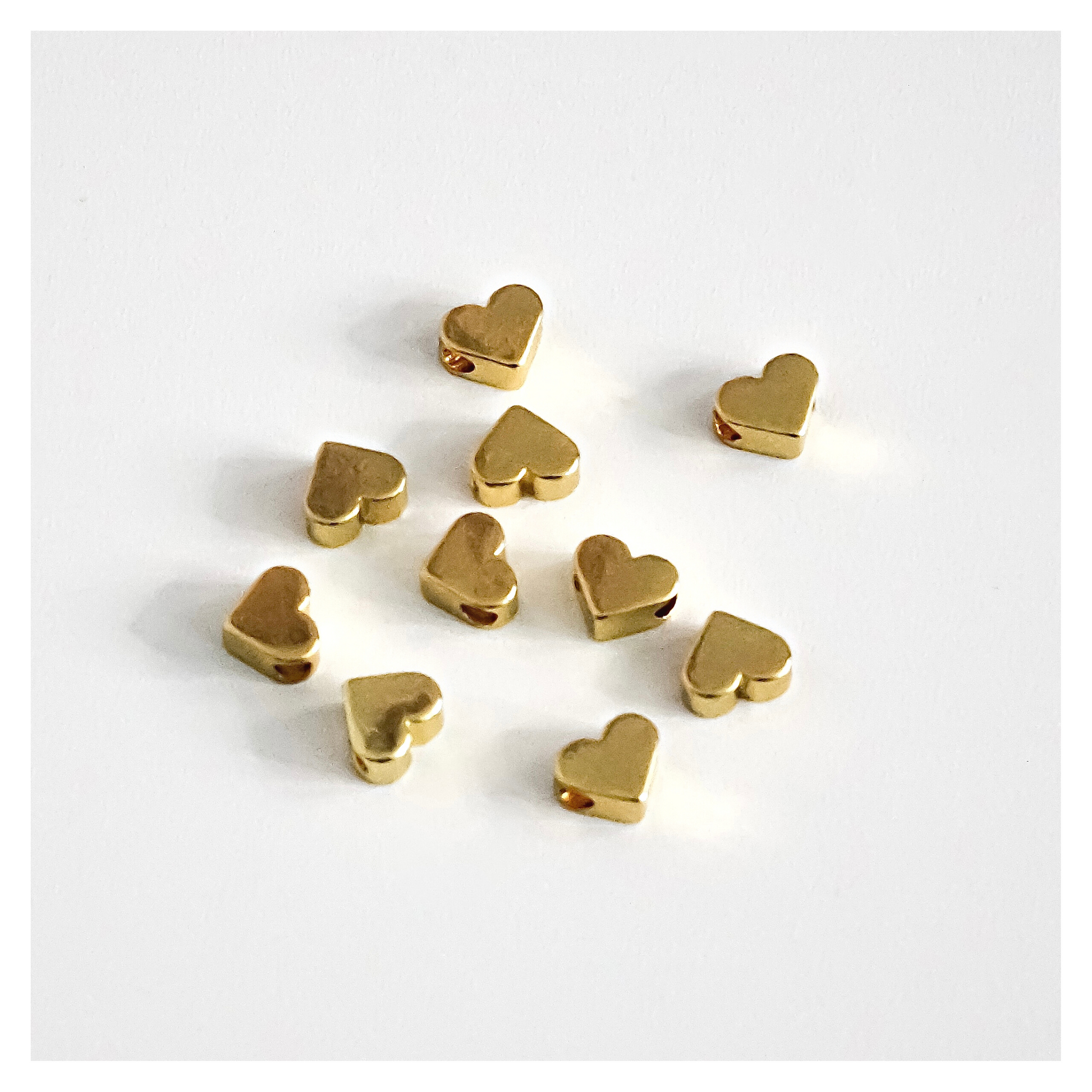 1.8mm Brass Heart Loc Beads - 10 Pieces – KendraKenshay