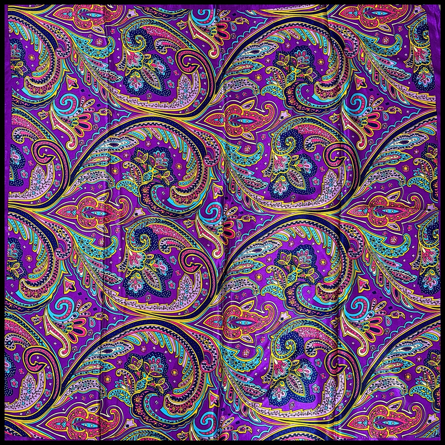 Paisley Print Satin Scarf - 1pc