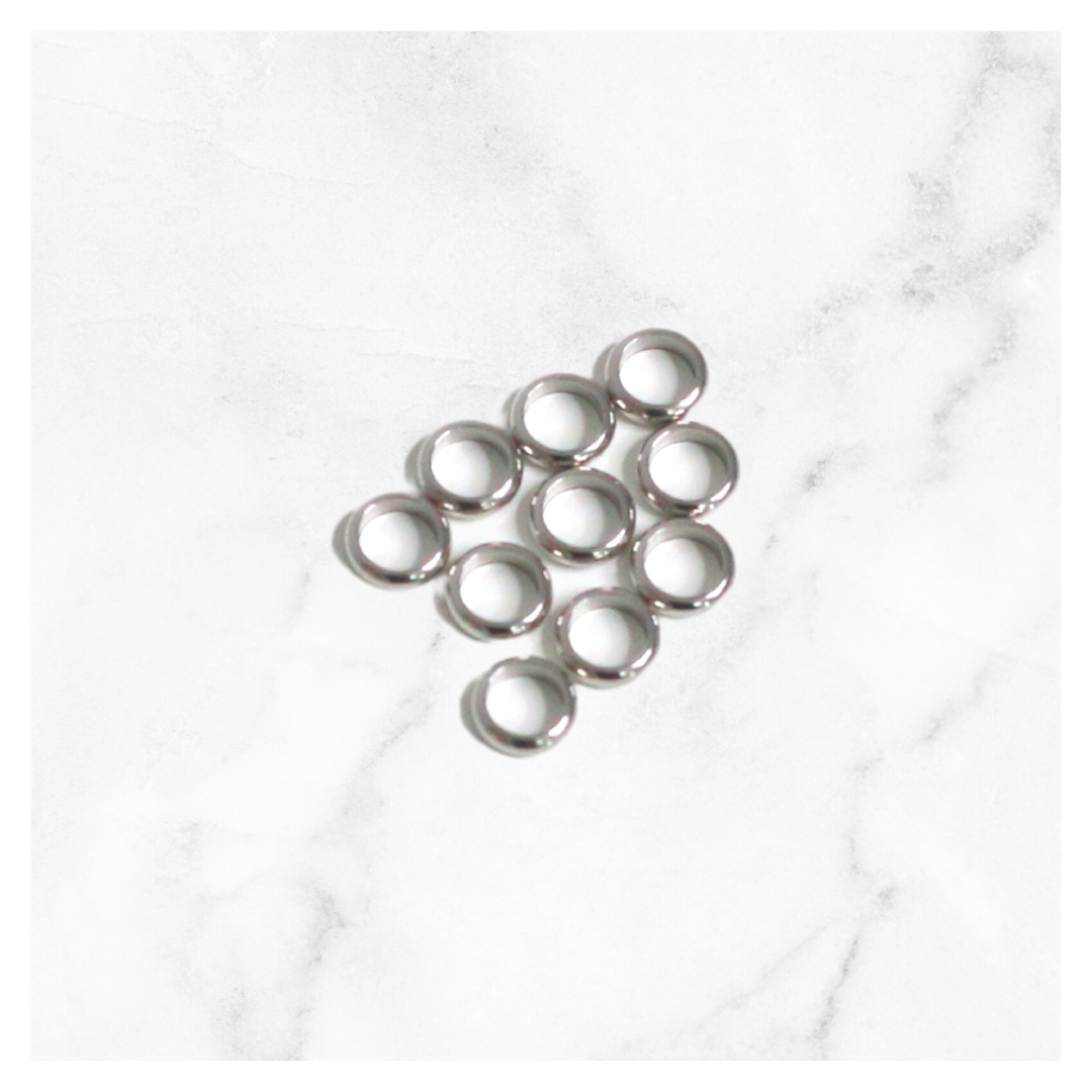 Stainless Steel Loc Rings - 10 pieces