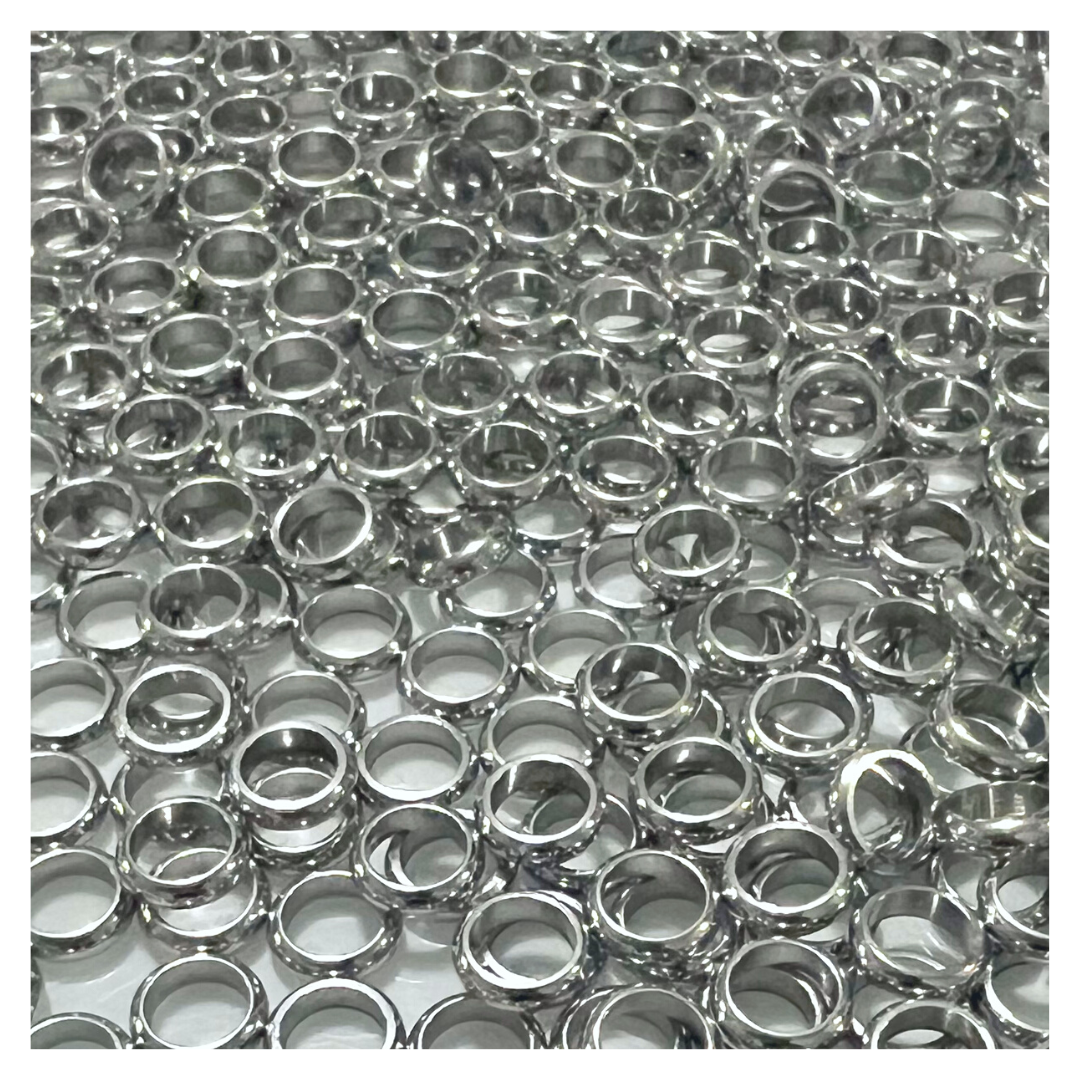 Stainless Steel Loc Rings - 10 pieces