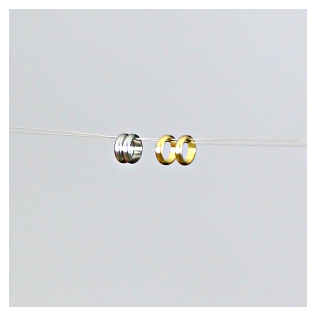 Stainless Steel Loc Rings - 10 pieces